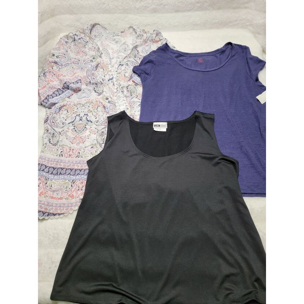 Womens Lot Sz XL IN Studio Tank Top, Ann Taylor Top, Dylan Ryan Open Top Shirt